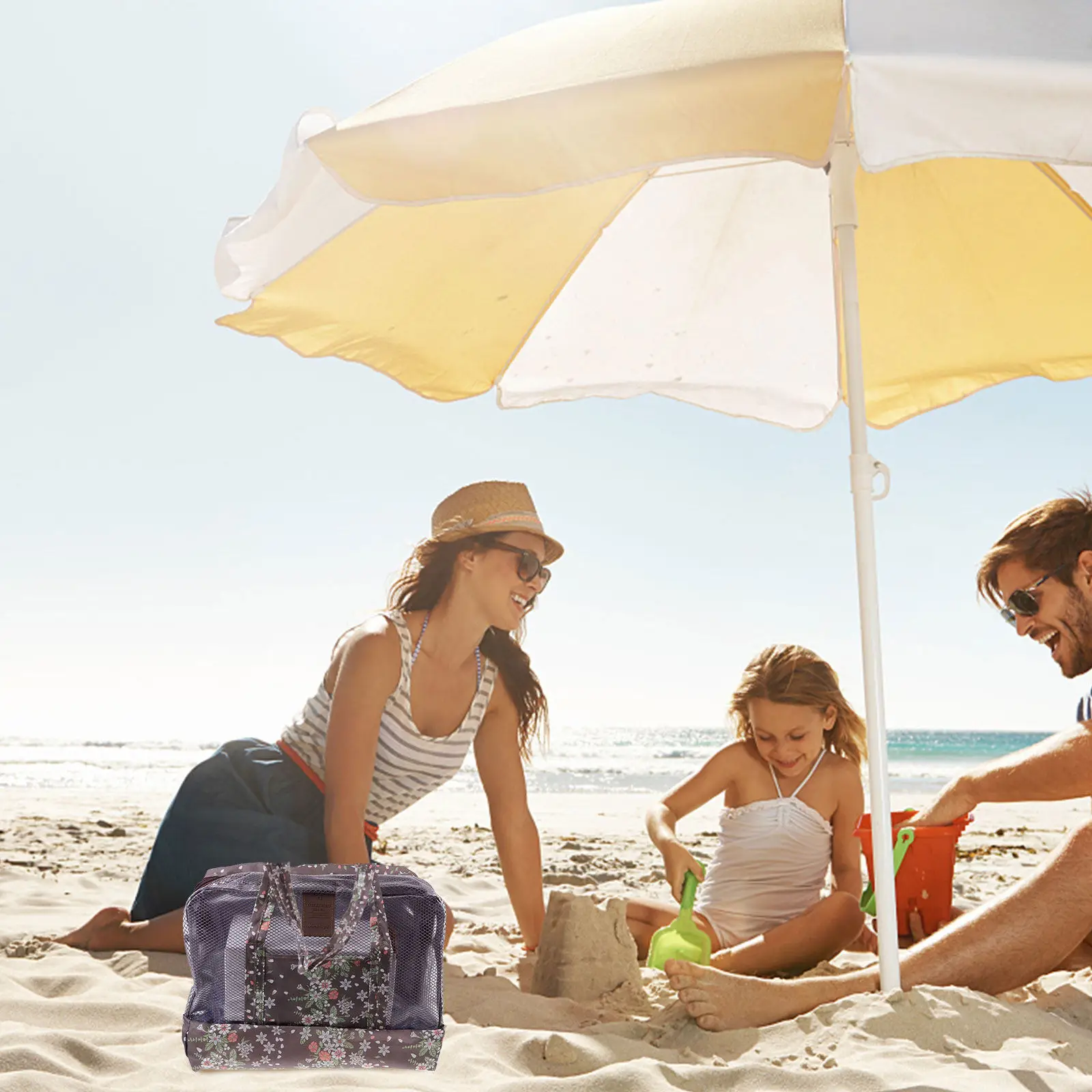 

1Pcs Waterproof Storage Bag Lightweight Multipurpose Zipper Pouch with Wet Dry Separation Ideal for Beach Travel Clothes