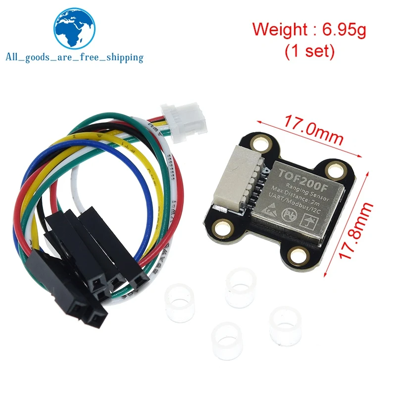 VL6180 VL53L0 VL53L1 Time-of-Flight (ToF) Laser Ranging Built-in MCU Algorithm TOF050F TOF200F TOF400F 50CM/2M/4M MODBUS/IIC I2C