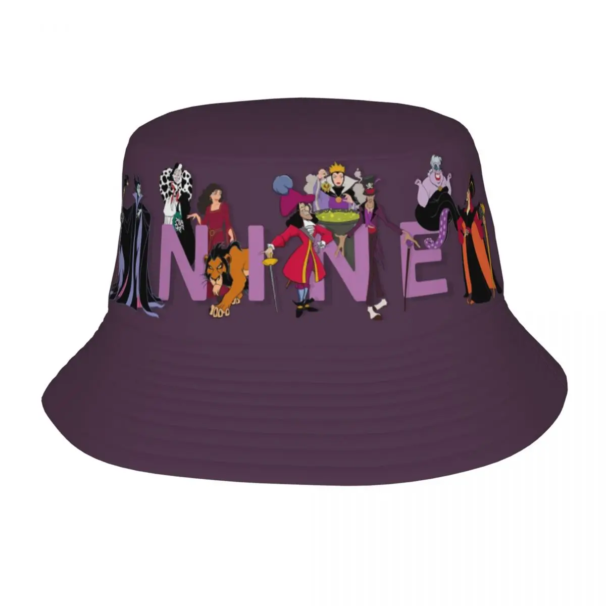 Villains Cartoon Bucket Hat Gift For Unisex Kawaii Evil Queen Maleficent Vocation Caps For Travel UV Protection