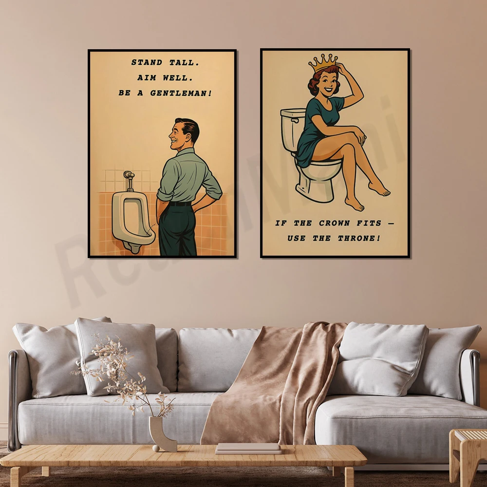 Funny toilet humor print, washroom poster, printable definition of 