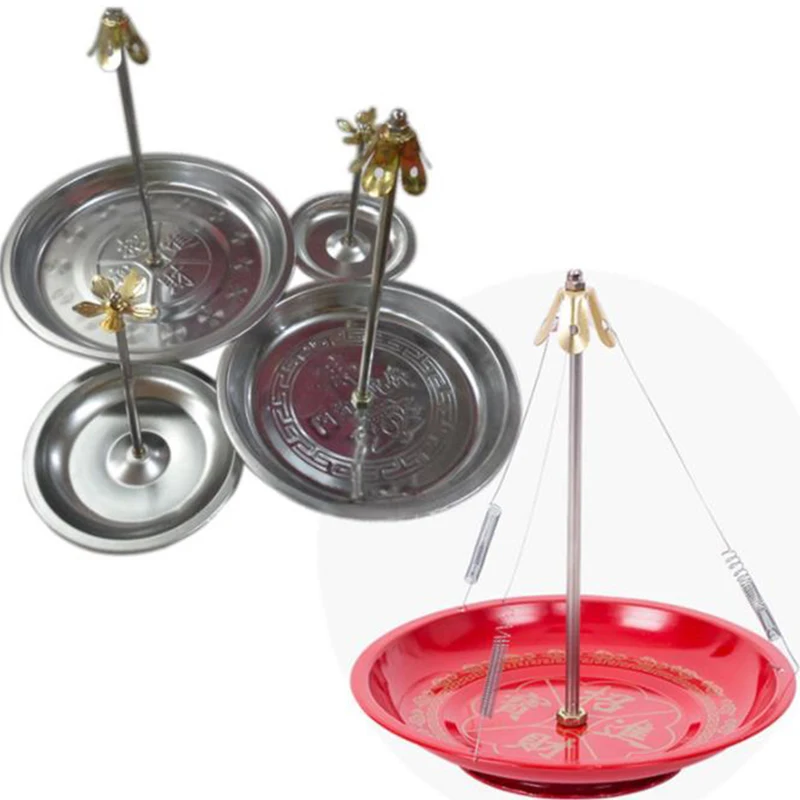 [MOA]Backflow Steel Incense Burner Holder Plate Sandalwood Coils Aroma Cones Smoker[MOA]