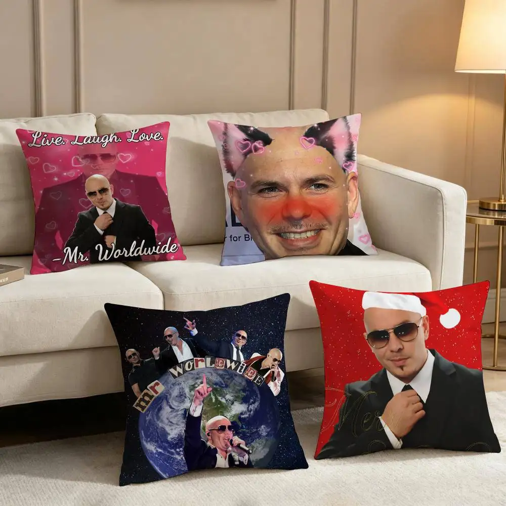 Pitbull 305 Live Laugh Love Comfortable soft Mr Worldwide Pillow Case for Sofa Living Room Home office Decor Protective Covers
