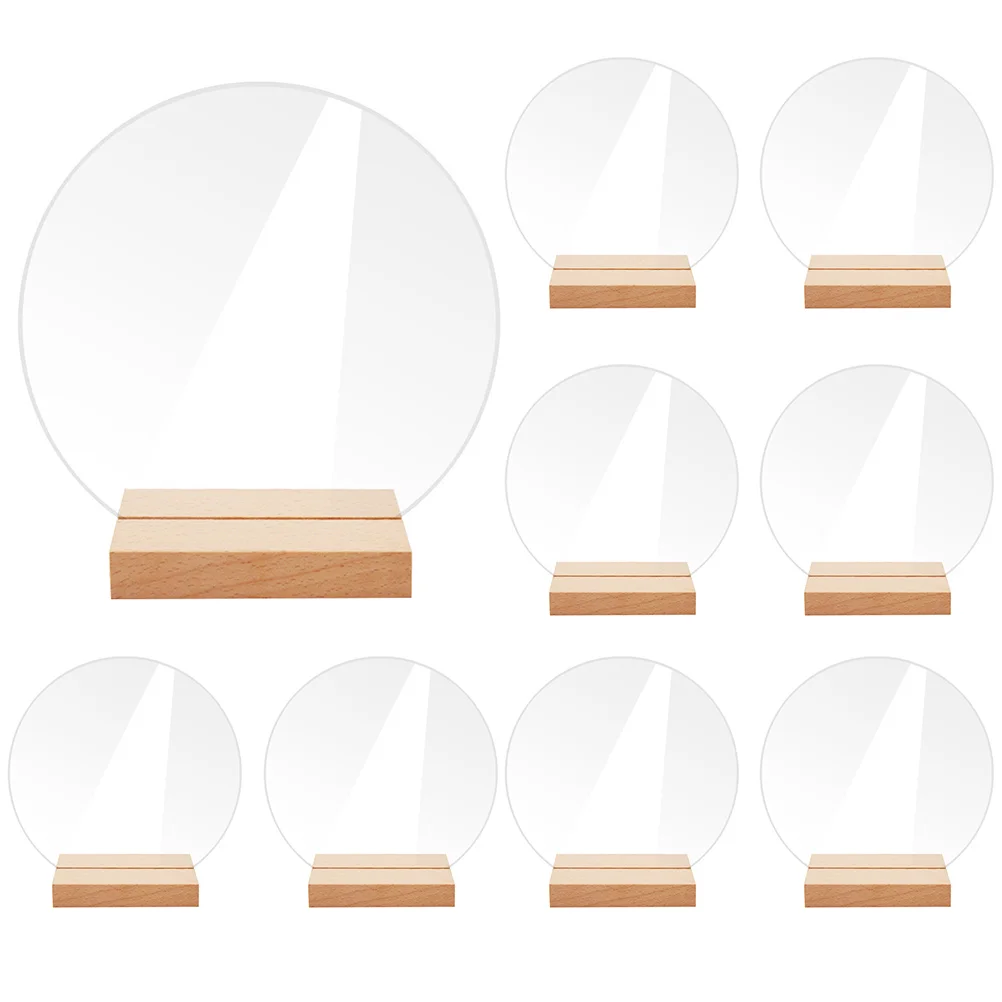 

10Pcs Acrylic Table Number Signs Wedding Blank Round Smooth Edges for Reception Table Decor Blank Acrylic Signs