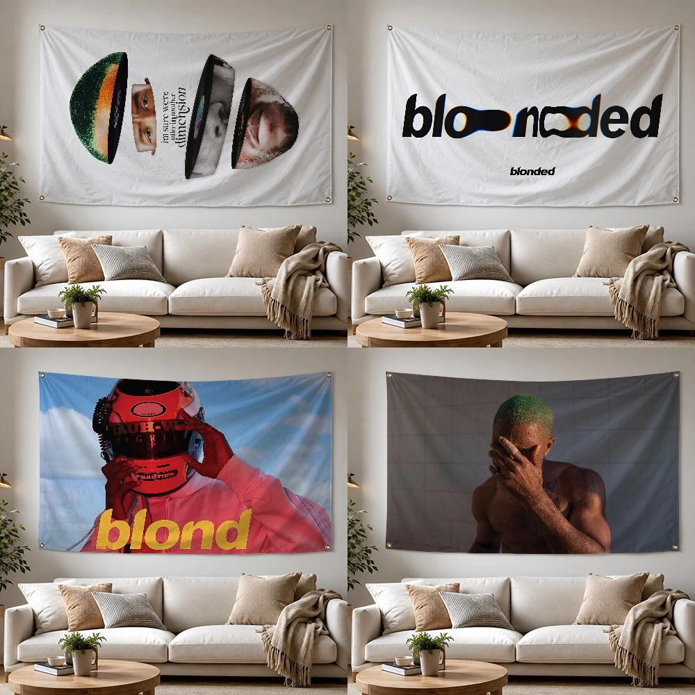 F-Frank O-Ocean Rapper Outdoor Flag for Home Camping Party Club Decor Garden Yard Wall Hanging Banner