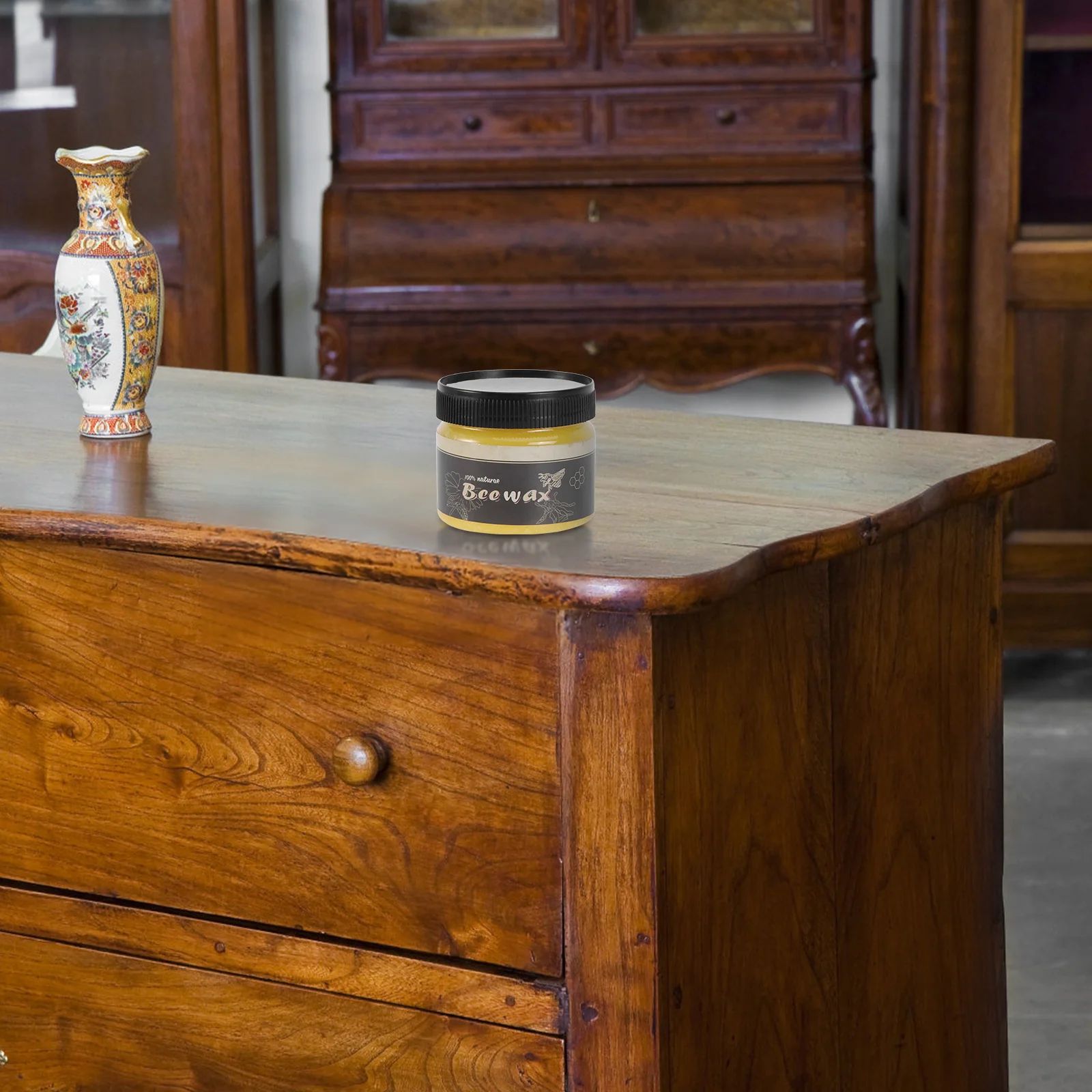 

Beeswax Wood Polishing Wax Natural Waterproof Maintenance for Furniture Art Stone Floor Seal Stamp Hand String Sutures Repair