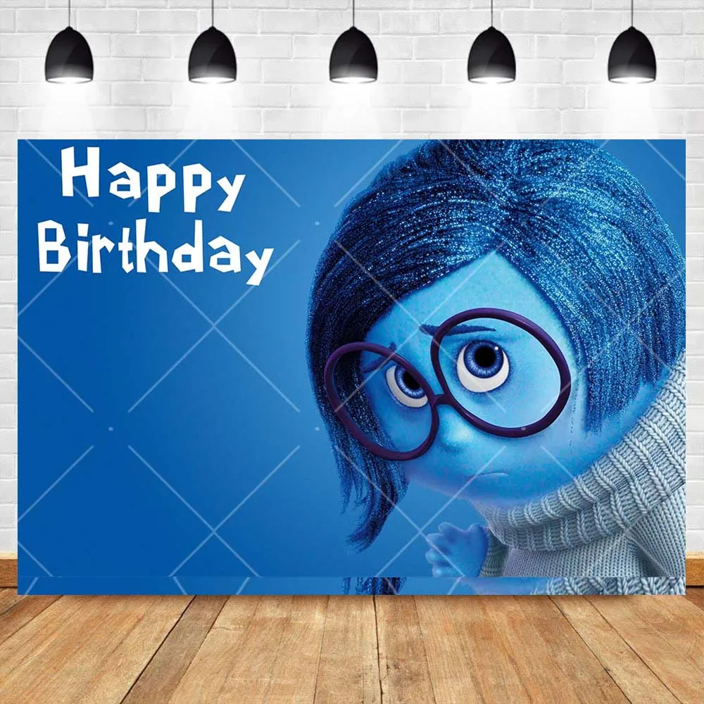 Disney Inside Out Backdrop Sadness Fear Joy Disgust Anxiety Envy Embarrassment Ennui Anger Birthday Inside Out Custom Banner