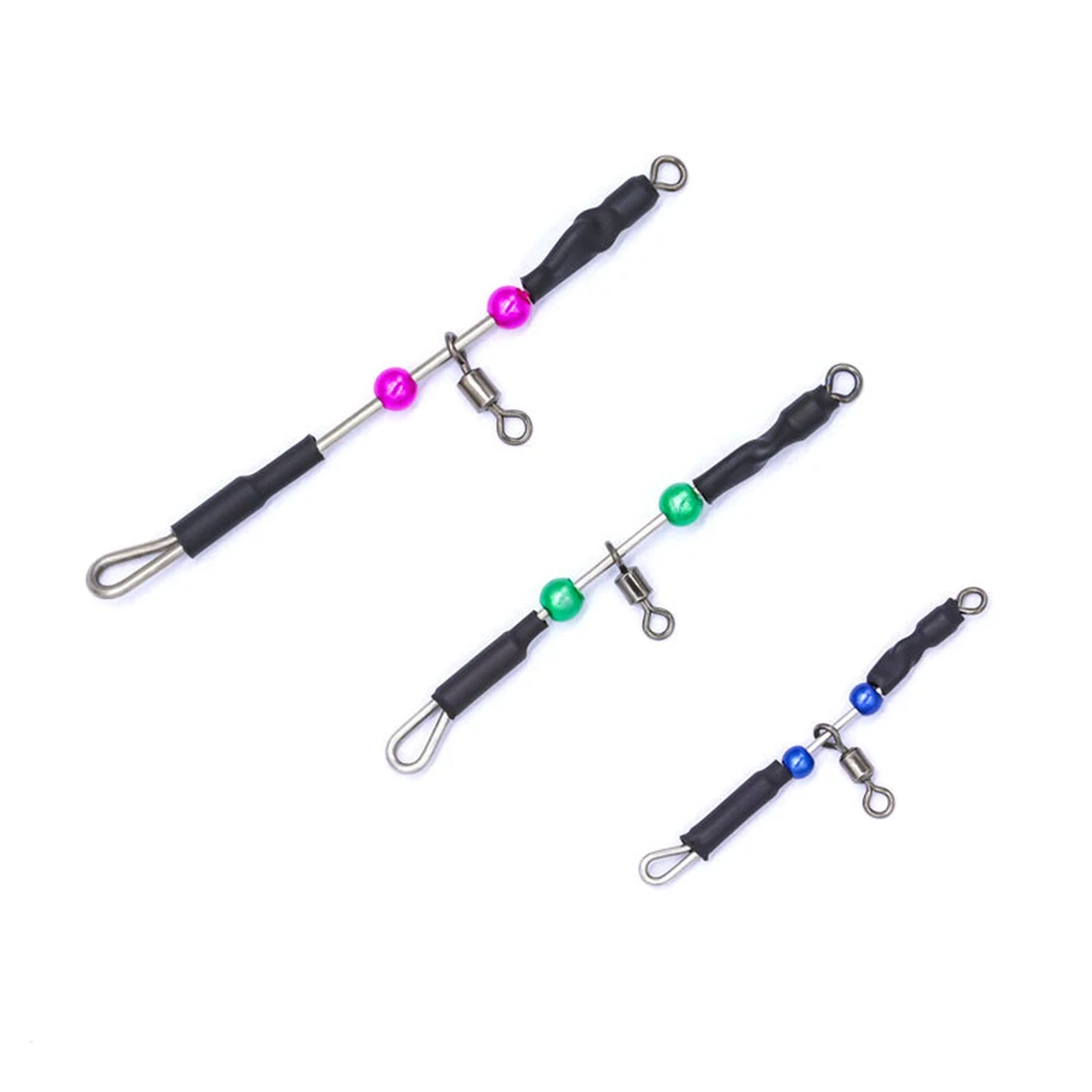 10PCS American Swivel Steel Wire Balance 8-Figure Ring Connector  Anti-Entanglement Colorful Bead Balance Fishing Accessories