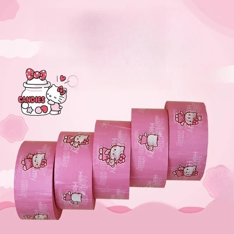 

5pcs Hello Kitty Sealing Tape Portable Express Packaging Universal Cute Cartoon KT Sealing Tape Accessories Student Wholesale