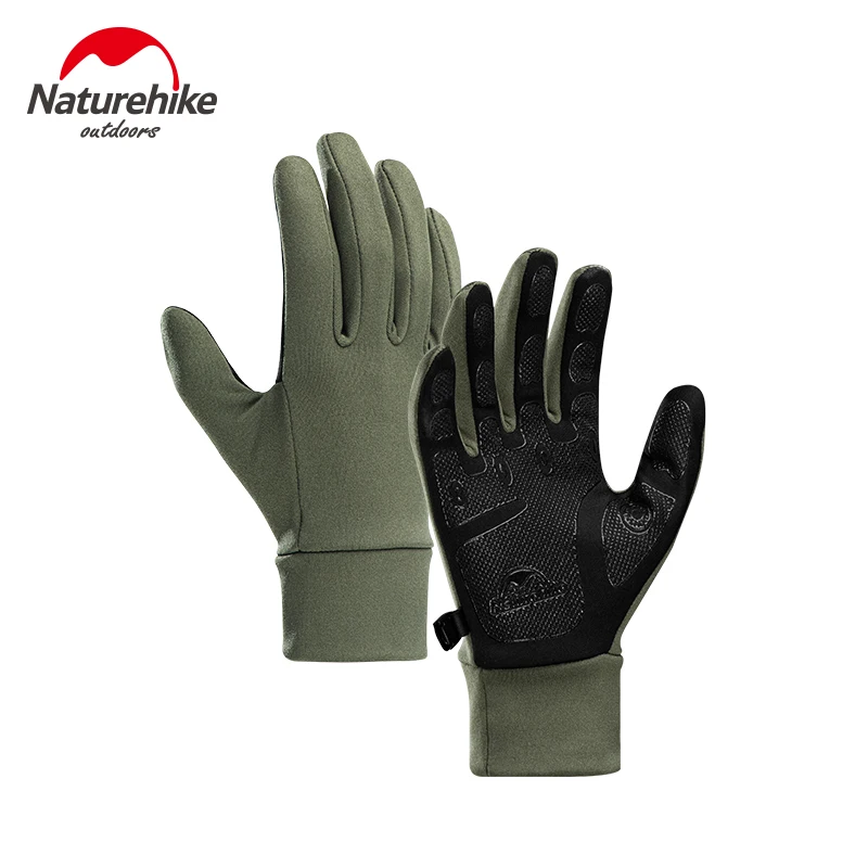 Naturehike Men Women Outdoor Sports Warm Silicon Non-slip Touch Screen Gloves Full Finger Climbing Cycling Gloves