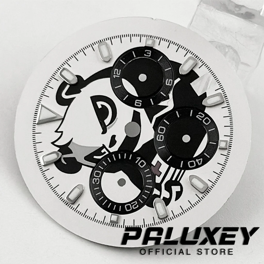 Циферблат часов 32,5 мм, 6 стрелок, зеленый светящийся циферблат для VK63 VK63A, кварцевый механизм, хронограф, индикации, аксессуары для модификации часов