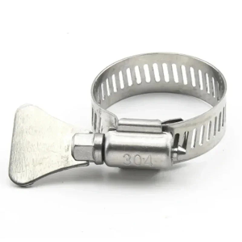 10 Stück 6–44 mm Schneckengetriebe-Schlauchschelle, verstellbare Schlüsselklemme, Schlauchklemme, Edelstahl für Wasserrohr, Automobil, mechanisch