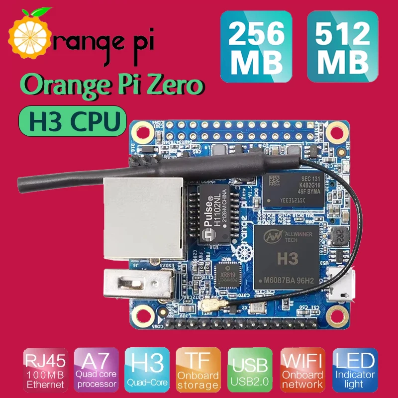 

Orange Pi Zero 256 МБ H3 / 512 МБ H3 Четырехъядерный мини-одноплатный встроенный Wi-Fi Linux Dev Board с открытым исходным кодом