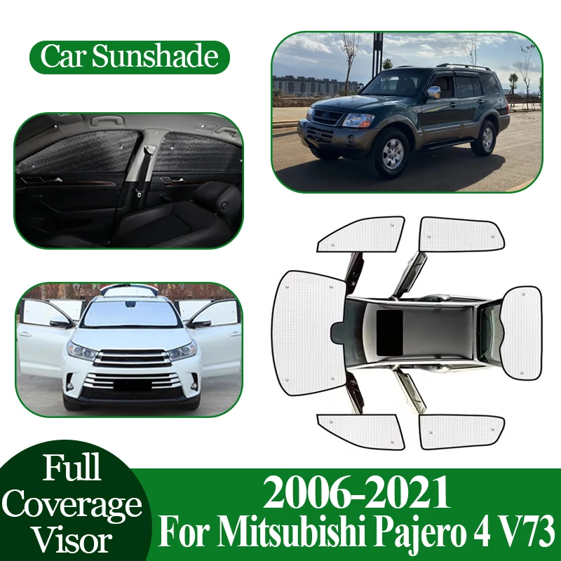 

Автомобильный солнцезащитный козырек для Mitsubishi Pajero 4 V73 2006 2007 2008 ~ 2021, солнцезащитный козырек с защитой от УФ-лучей, защитная доска, автокозырек