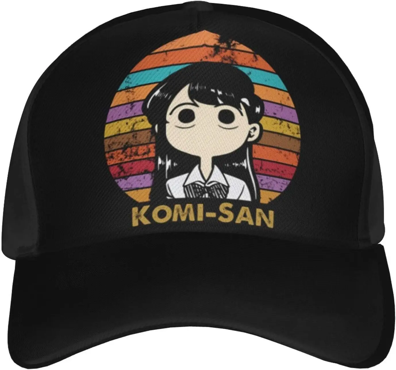 Anime Komi Can't Communicate Baseball Cap Unisex Adjustable Casual Chapeau Outdoor Sports Caps Black