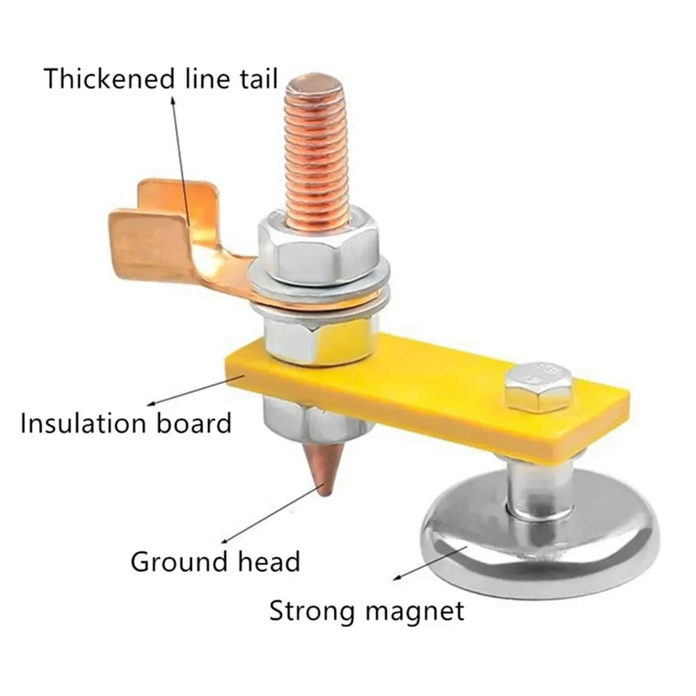 Imagem -03 - Estabilidade de Fixação Metálica com Cauda Forte Sucção Suporte de Soldagem Suporte de Aterramento Peças de Ferramenta Elétrica Cabeça Magnética