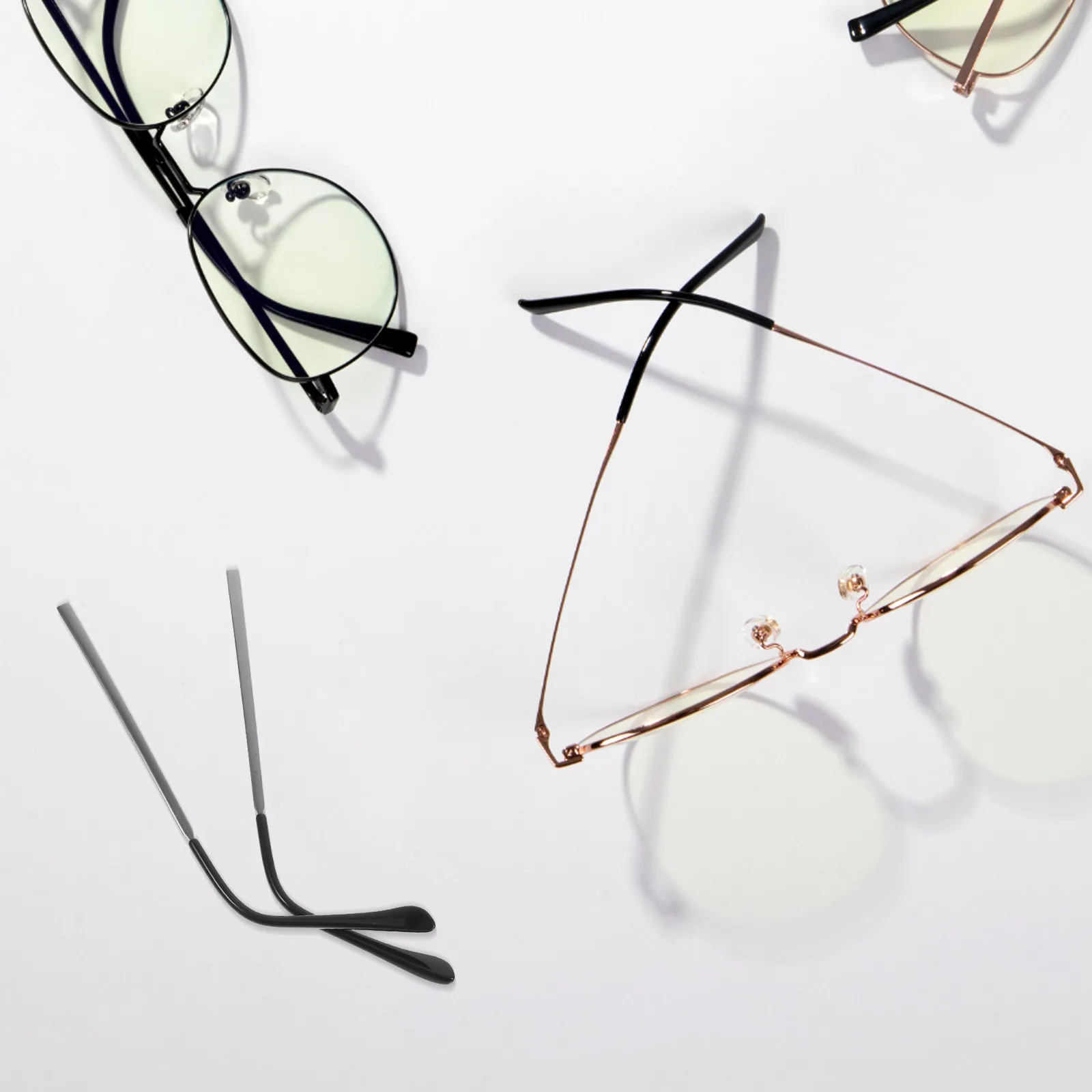 

1Pair Glasses Replacement Temple Metal Arms for Eyeglasses Repair Universal Fit Sunglasses Reading Glasses Secure Non-