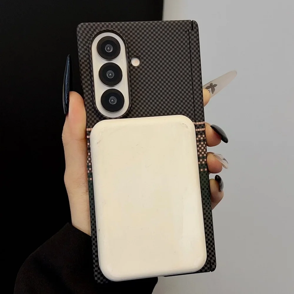 Luxury For Magsafe Wireless Charging Aramid Carbon Fiber Phone Case For Samsung Galaxy Z Fold 8 7 Fold8 Ultra Magnetic Cover - view 4