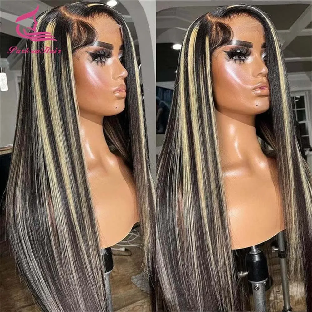 

Wear Go Glueless Wig Highlight 613 Colored Wig 13x4 HD Lace Front Human Hair Wigs For Women Brazilian Straight Lace Frontal Wig