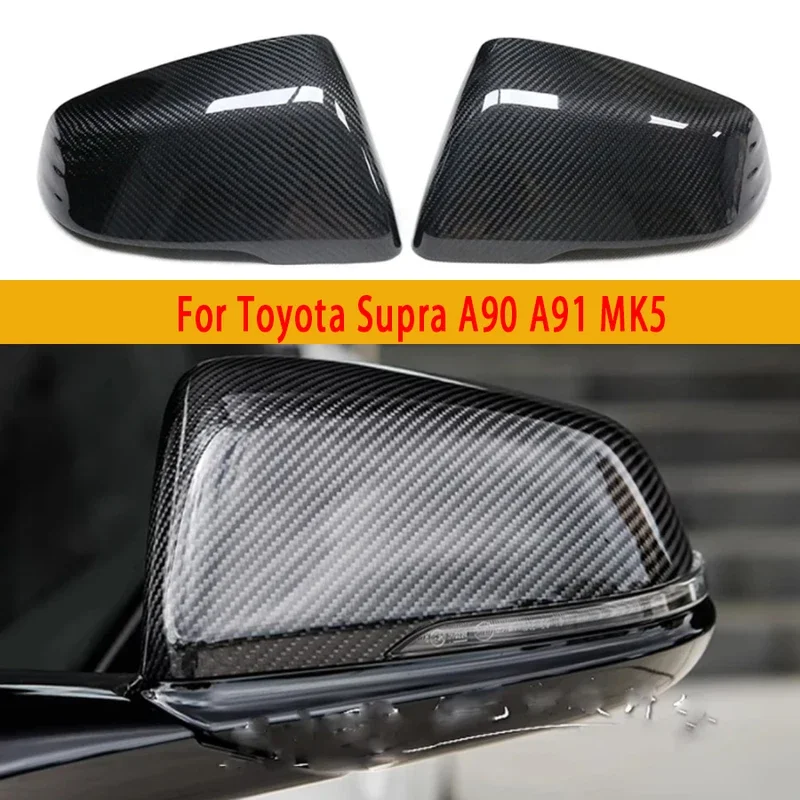 

For Toyota Supra A90 A91 MK5 carbon fiber rearview mirror housing side view mirror housing reverse mirror cover Car Accessories