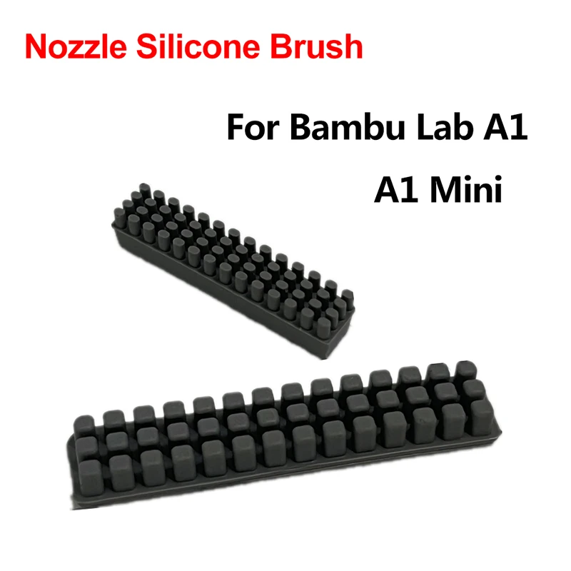 

15pcs Nozzle Brush For Bambu Lab A1 / A1 Mini Wiper Silicone Brush Hotbed Mounted Scrubbers Cleaning Tool 3D Printer Accessories