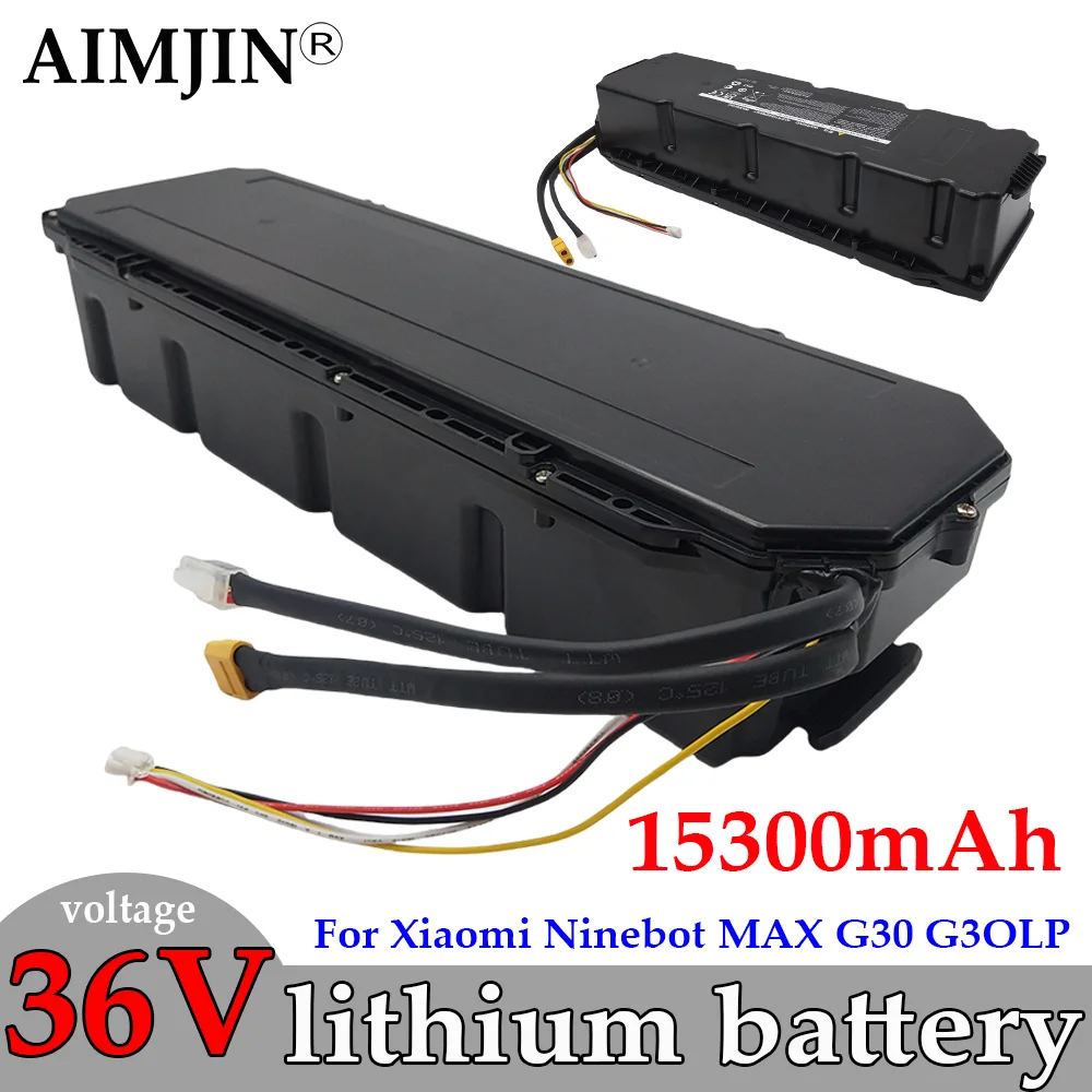 

36V 15.3Ah High capacity 10S6P Li-ion Battery Pack with BMS For Xiaomi Ninebot G30 MAX No. 9 Electric Scooter Special Battery