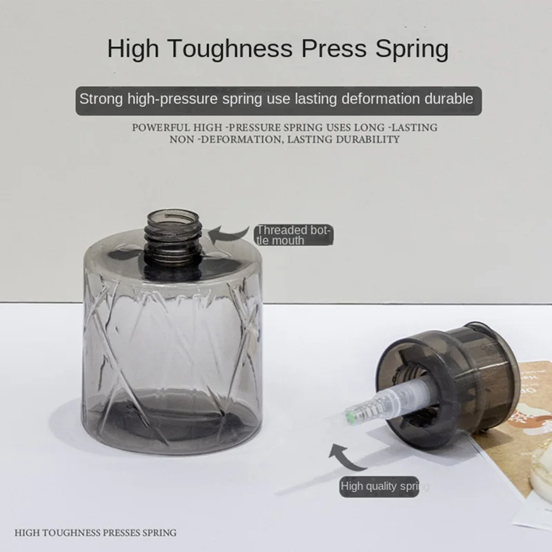 1 pz trasparente nero push down pompa dispenser bottiglie riutilizzabili vuote con tappo ribaltabile per imballaggio di cosmetici da viaggio per smalto