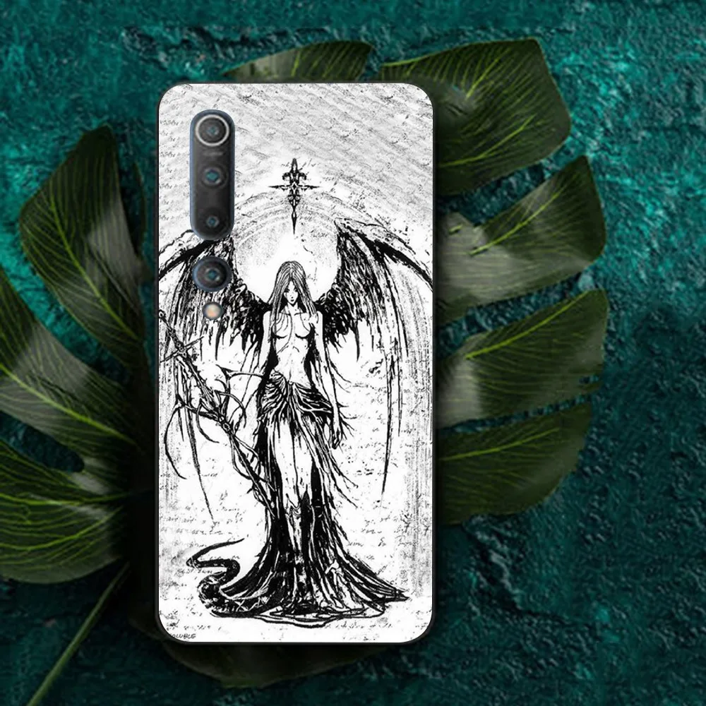 جراب هاتف منحوت فتاة قوطية ، جراب كلاسيكي لـ Redmi Note 4X5 A 6 7 8 T 9 9S 10 11S 11Epro Poco M3 Pro