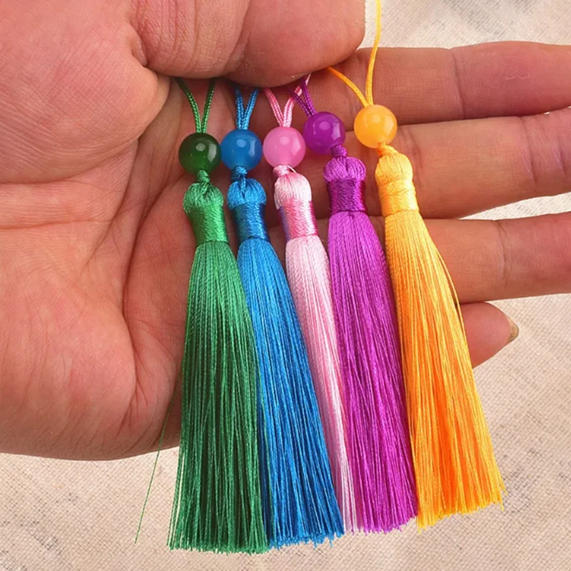 10/30 pieces of 7cm tassel handmade tassel keychain phone pendant tassel DIY jewelry making bookmark pendant jewelry accessories