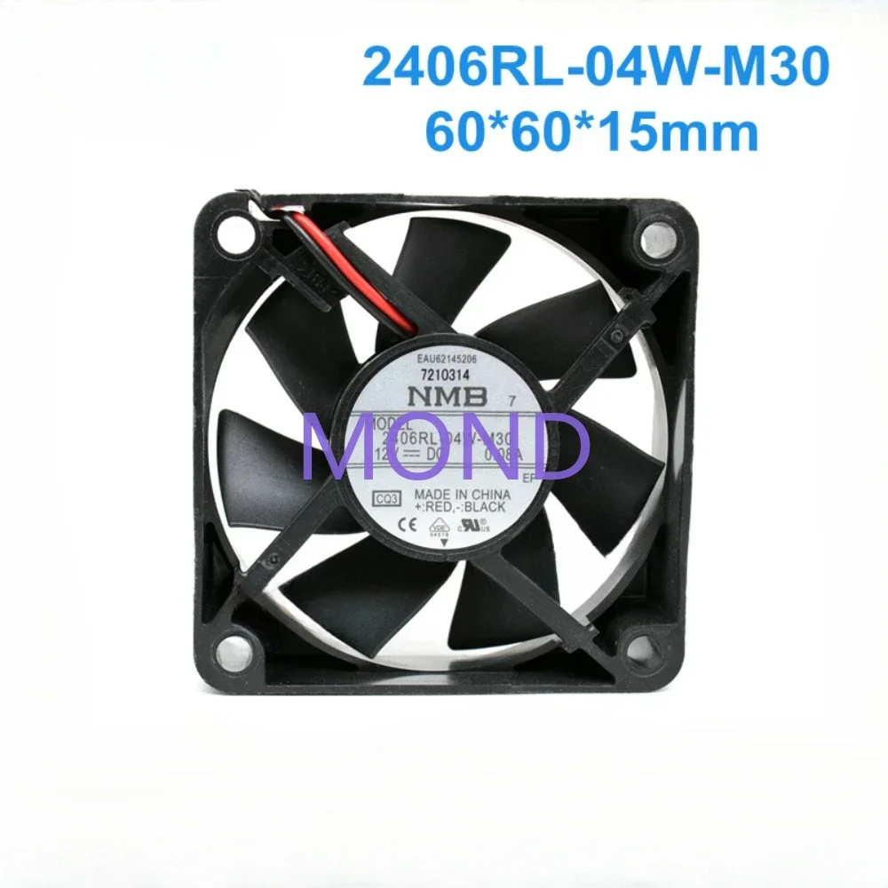 2406RL-04W-M30 Server Fan for NMB NMB-MAT High Air Silent Flow Axial Inverter Cooling Fan 12V 0.08A 6CM 6015 60*60*15MM 2-3-wire