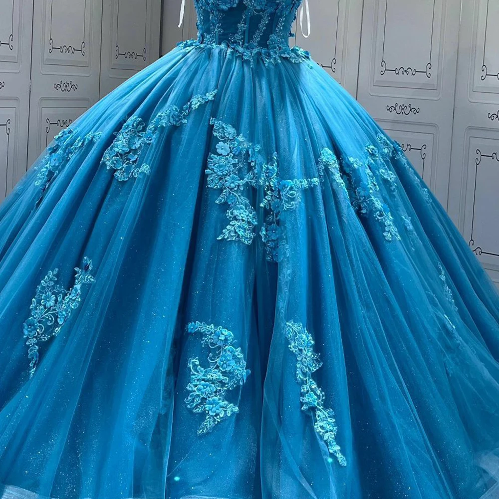 فساتين الأميرة Quinceanera بدون حمالات سباركلي ثوب حفلة ترتر خرز حلو 16 حفلة موسيقية مشد Vestido De 15 Años مخصص