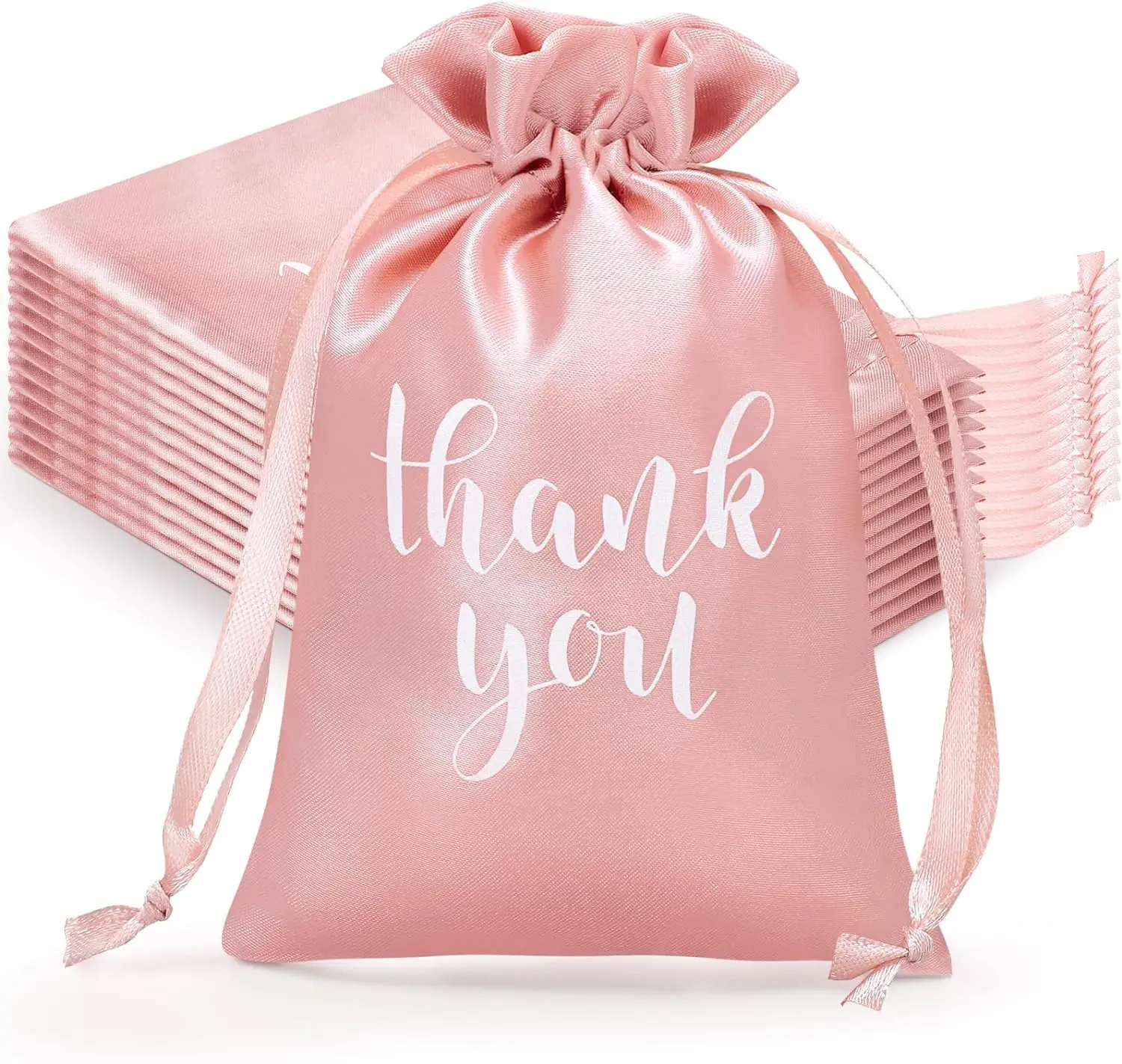 

10 шт., атласные подарочные пакеты на шнурке