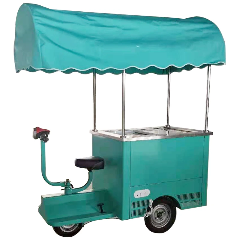 Мобильная тележка для мороженого с индивидуальной морозильной камерой 1 м, мобильная электрическая 3-колесная морозильная камера, Грузовые Велосипеды для трехколесного мороженого