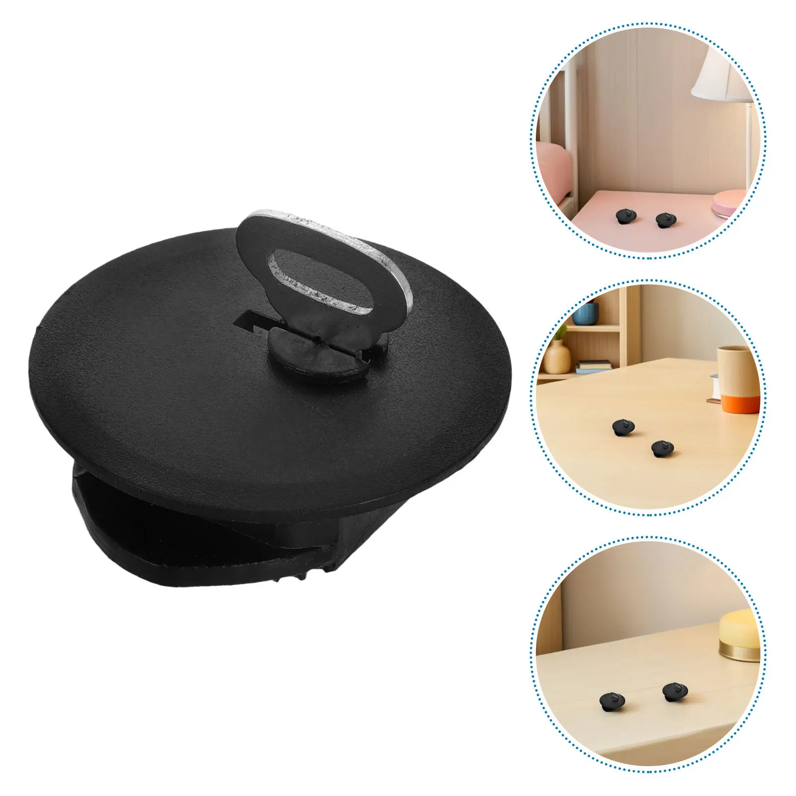 

20Pcs Sturdy Plastic Bottom Bank Stopper Black Money Saving Box Plug Secure Closure Design Easy Access Replacement