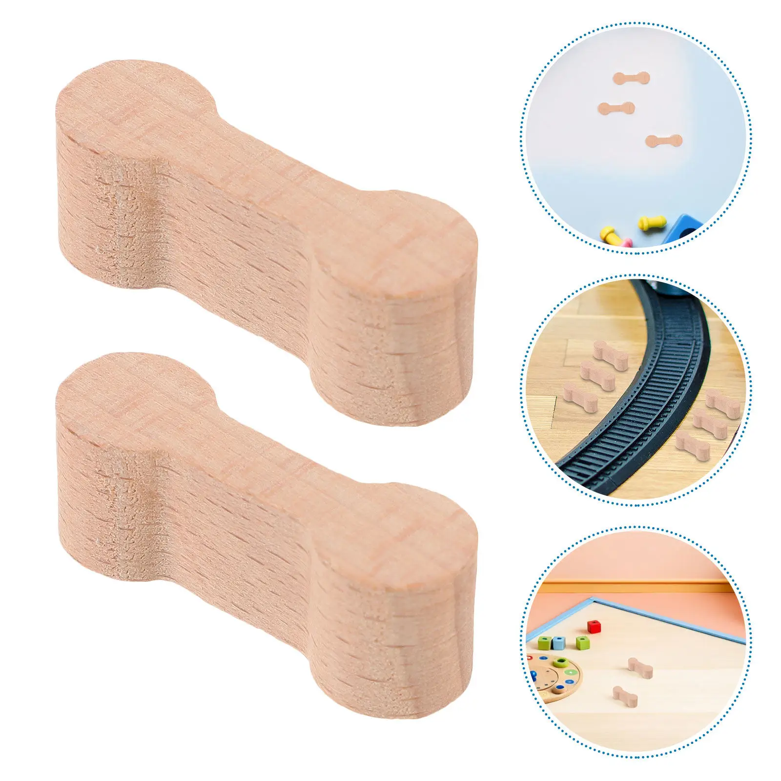 

10Pcs Wooden Railway Connector Bone Adapter Precision Track Connector Stable DIY Christmas Train Accessories Vehicle