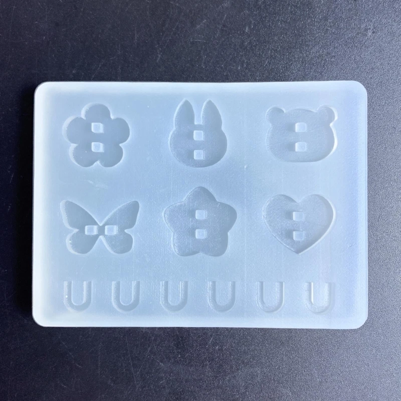 Stampo in silicone per gancio pendente Stampo in silicone per resina epossidica per creazione gioielli Stampo per supporto in