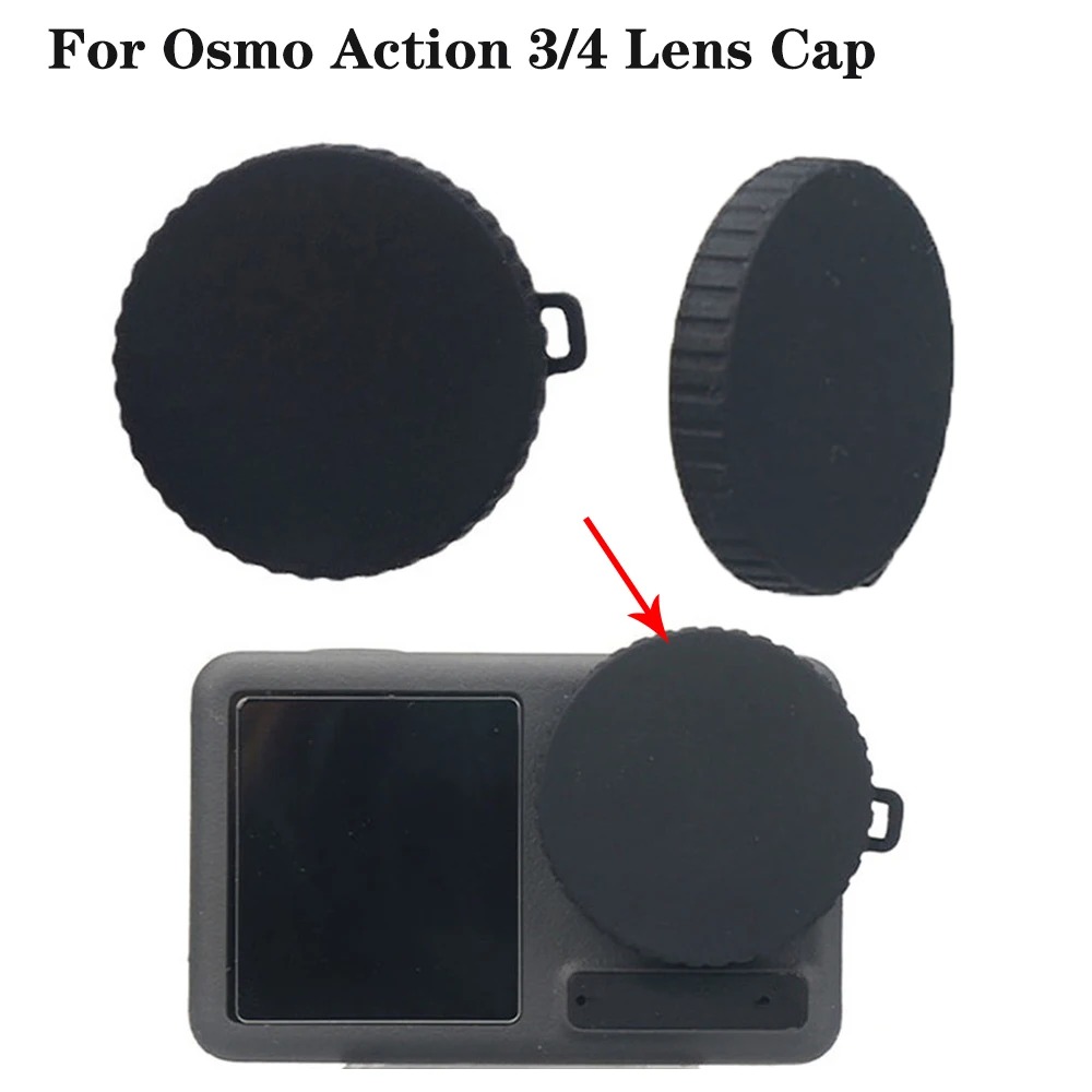 

For Osmo Action 4/3 Dust-proof Silicone Lens Cap Lens Cover Sports Camera Accessories Parts