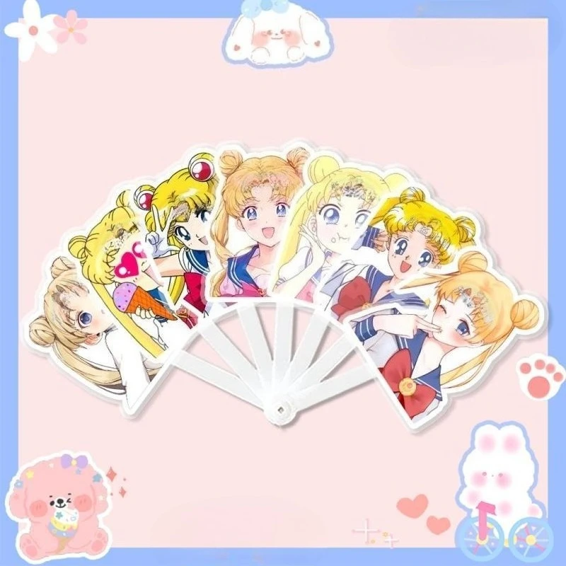 Sailor Moon 30% off Fan Anime Peripherals High-Looking Custom Folding Fan Fashionable Cute Personalized Holiday Gift Wholesale