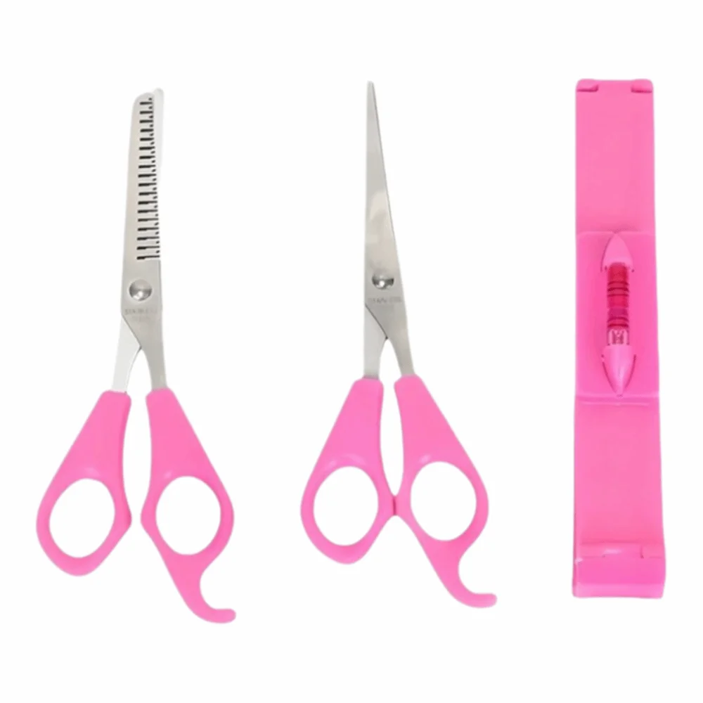 3pcs/set Precise Bangs Trimming Tool Set Point Cuts Thinning Shears Kids Bangs Cutting Kit Flat Tooth Hairdressing Scissors
