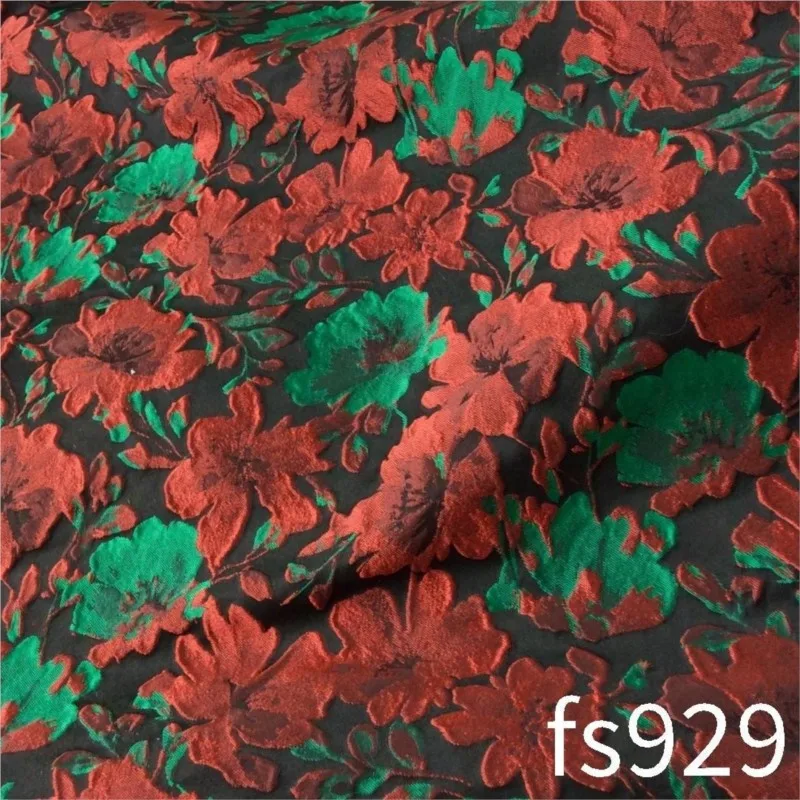 Yarn-dyed embossed flower jacquard fabric with woven for women's dresses shoes and bags 4