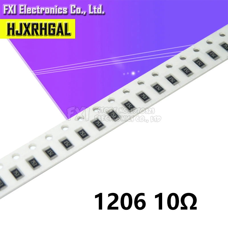 

100PCS 1206 SMD Resistor 10 ohm chip resistor 0.25W 1/4W 10R new original