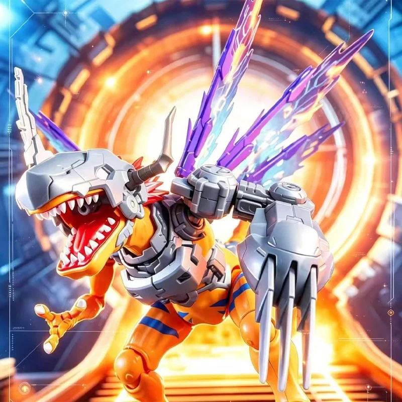 New JWS Model 001 Frs Amplified MetalGreymon Assembly Model Kit  Anime The First Batch Gift Clear Color Outer Shell Mobile Toy
