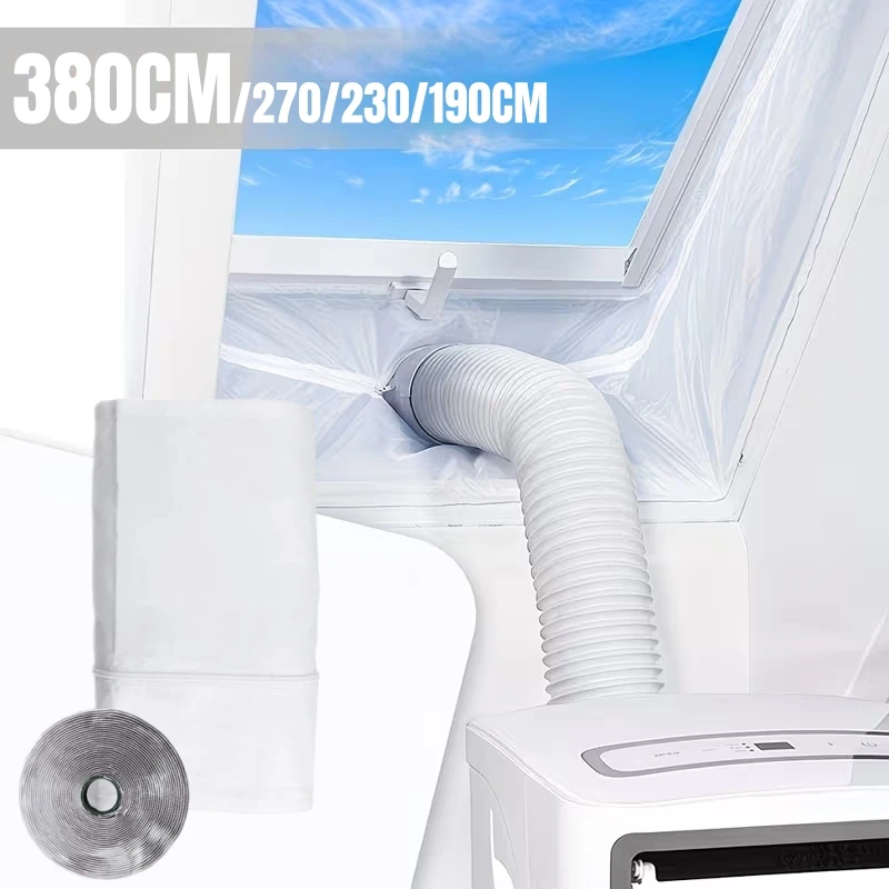 

Portable Air Conditioner Window Seal Kit AC Exhaust Hose Seal Cloth with Zipper Heat Insulation Window Vent Seal Cover for Home