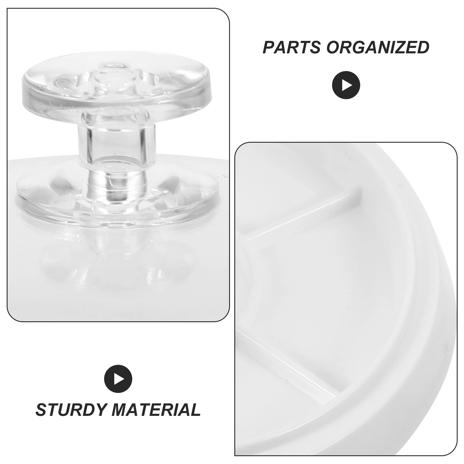 

Dust Cover Watch Storage Tray Movement Compartment Plastic Parts Container Holder Boxes Watchmaker Repair Jewelry Crafts