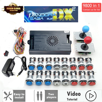 9800 In 1 Arcade Kit Pandora Box Cx LED Arcade Buttons Mame 5 Pin 8 Way Joystick Arcade Pandora Box Cx Kit 4 Players Pandora