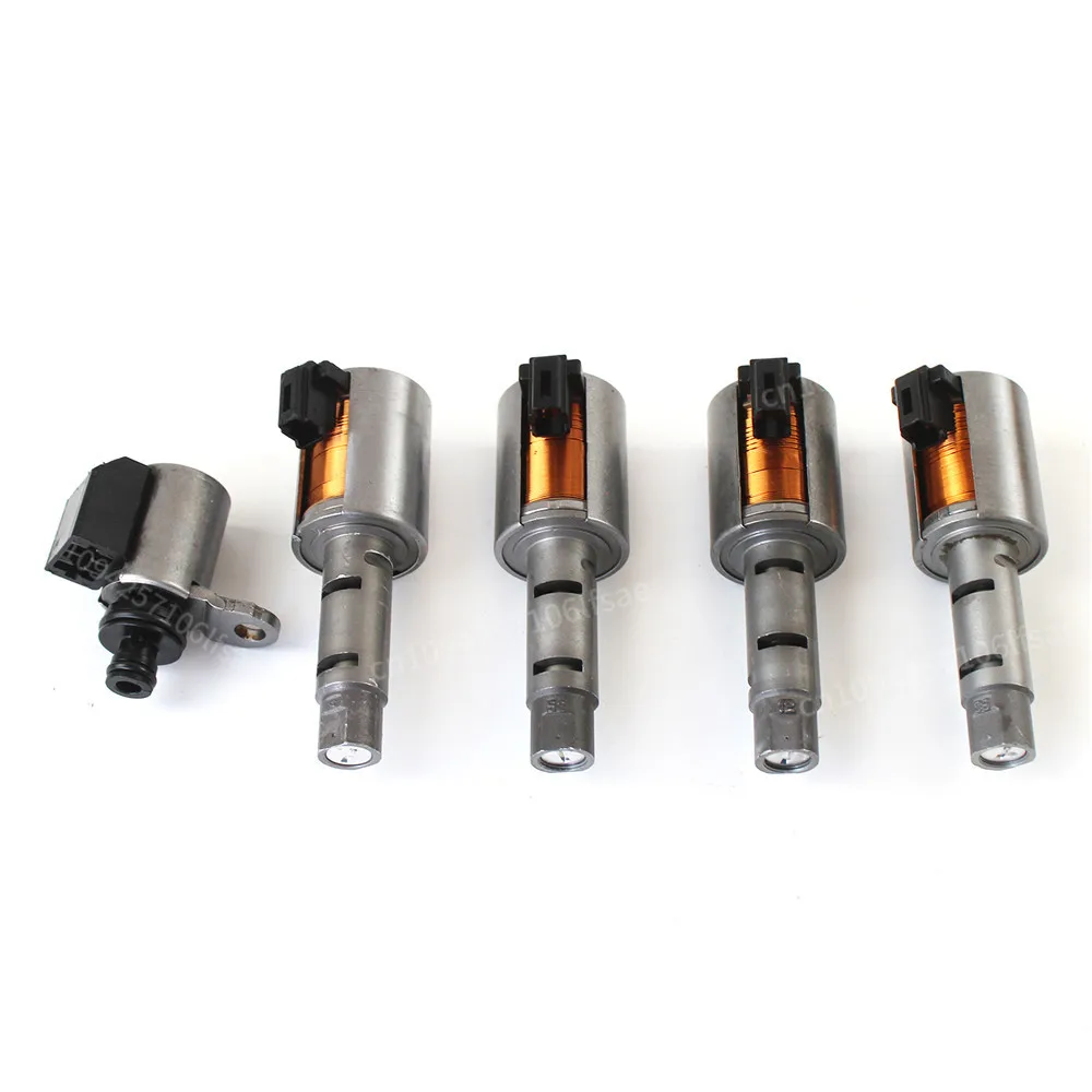 5pcs JF015E RE0F11A CTV Automatic Transmission Solenoids Kit for Nissan Note Sentra Tiida Versa Suzuki Swift Refuebished Parts