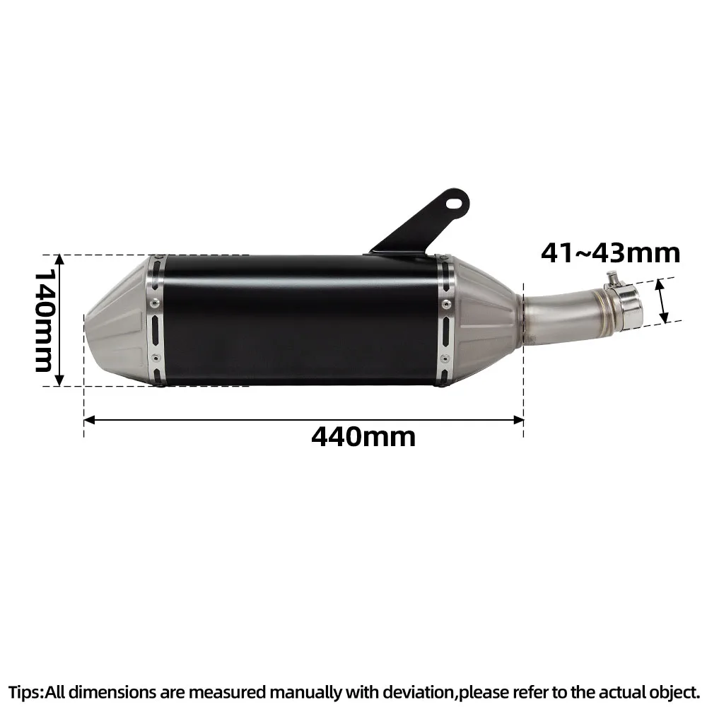 For CFMOTO 450 MT ADV 450MT Exhaust Slip on Line Kit Stainless Adventure Motorcycle Escape Muffler Tail Pipe with DB Killer