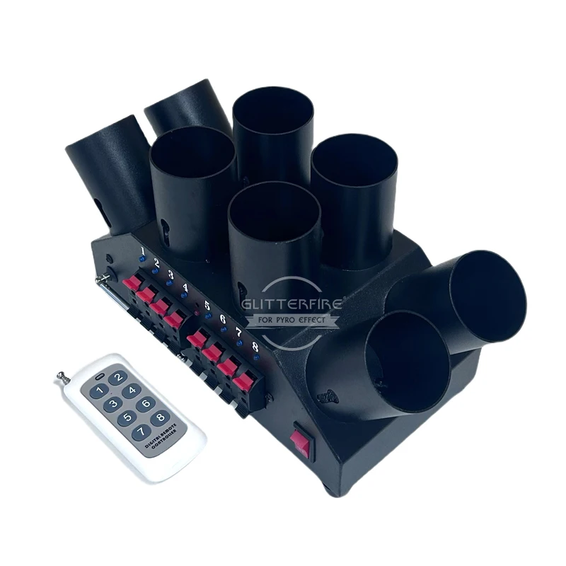 8 Channel Fan Shape Remote Control Cold Fountain Machine Party Equipment