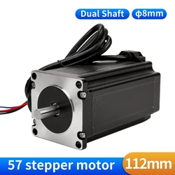 Nema23 112mm Single/Dual Shaft 8mm 57 Stepper Motor 57HS112 4.2A 2.8Nm 57BYGH 4 Lead for 3D Printer CNC Router Laser Engraver