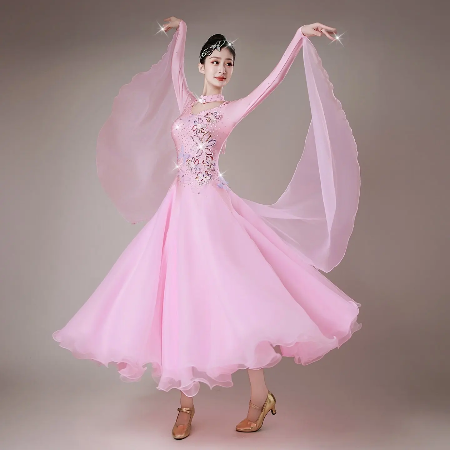 

2026 National Standard New Ballroom Dance Dress Competition Performance Costumes Waltz Dress Rumba Professional Stage Dancewear