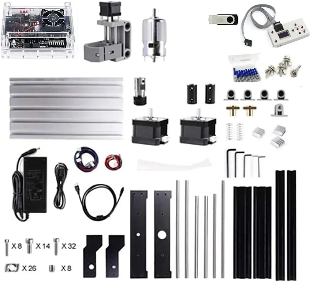 Fresadora CNC 1610 PRO, con controlador fuera de línea GRBL, Mini Kit de enrutador CNC DIY de escritorio de 3 ejes, grabado tallado de PVC,